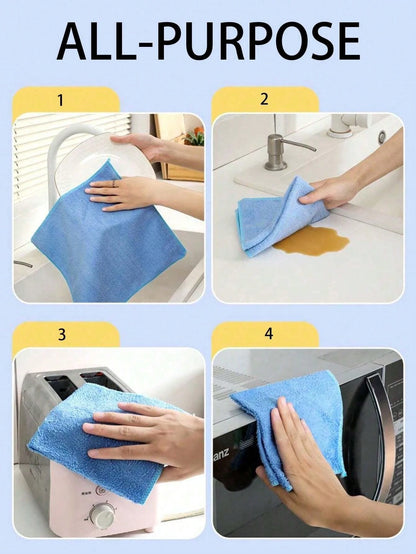1/4/12PCS Microfiber Cleaning Cloth Absorbent Towel for Wash Car Housework Clean Kitchen Cleaning Rags Household Clean Tools