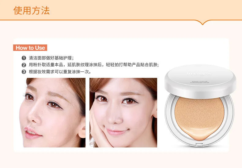 BIOAQUA Air Cushion BB Cream Isolation BB Nude Concealer Oil Control Moisturizing Liquid Foundation CC Cream IMAGES