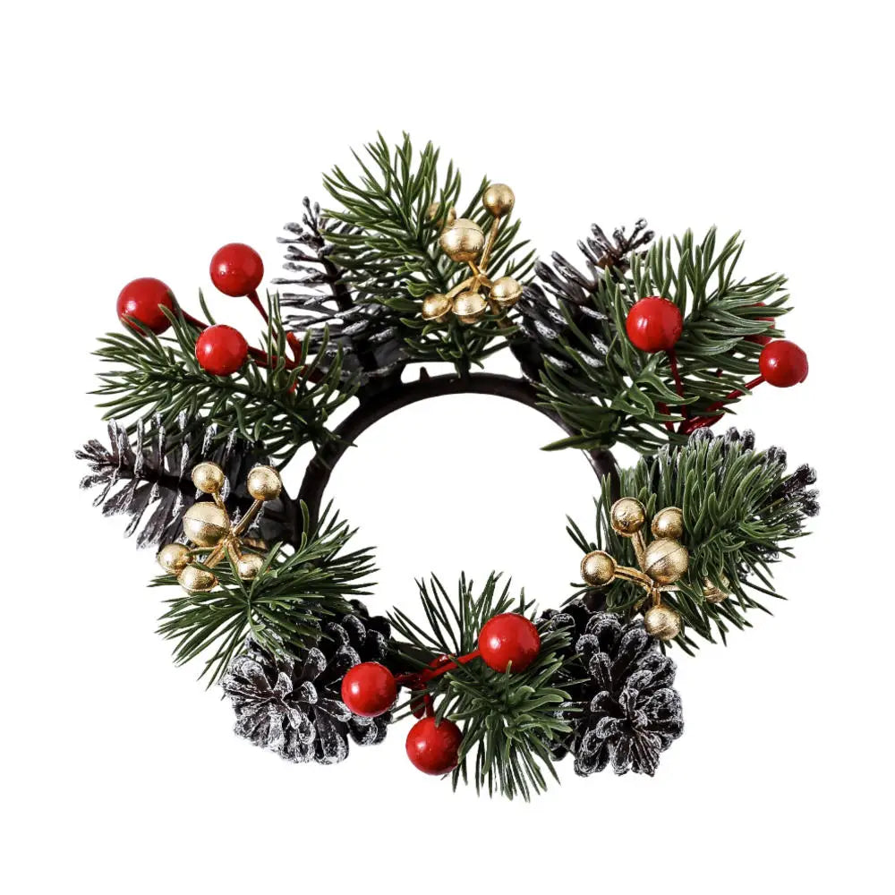 Christmas Wreath Festive Thanksgiving Day Decoration Autumn Floral Wreath Long-Lasting Berry Harvest Wreath For Party