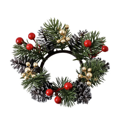 Christmas Wreath Festive Thanksgiving Day Decoration Autumn Floral Wreath Long-Lasting Berry Harvest Wreath For Party