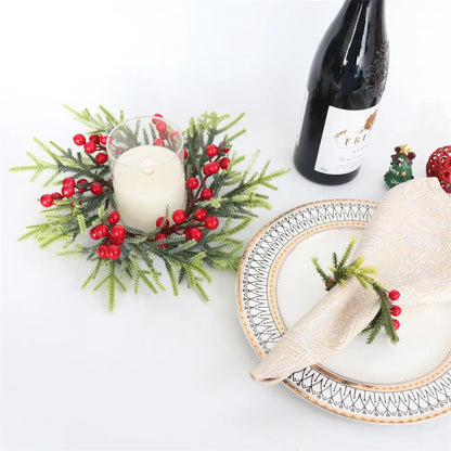Christmas Wreath Festive Thanksgiving Day Decoration Autumn Floral Wreath Long-Lasting Berry Harvest Wreath For Party