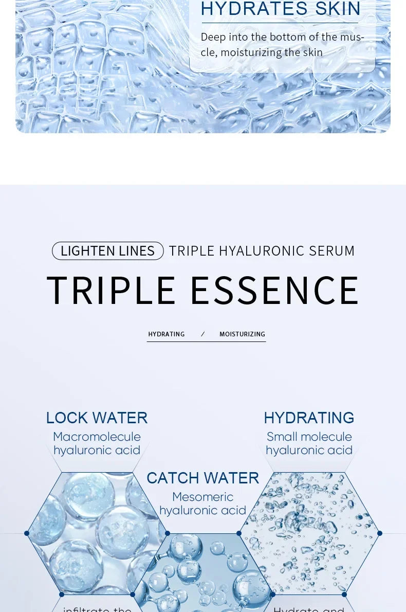 Vitamin C Face Whitening Serum Dark Spots Freckles Removal Hyaluronic Pore Minimizer Anti Aging Wrinkle Remove Golder Essence