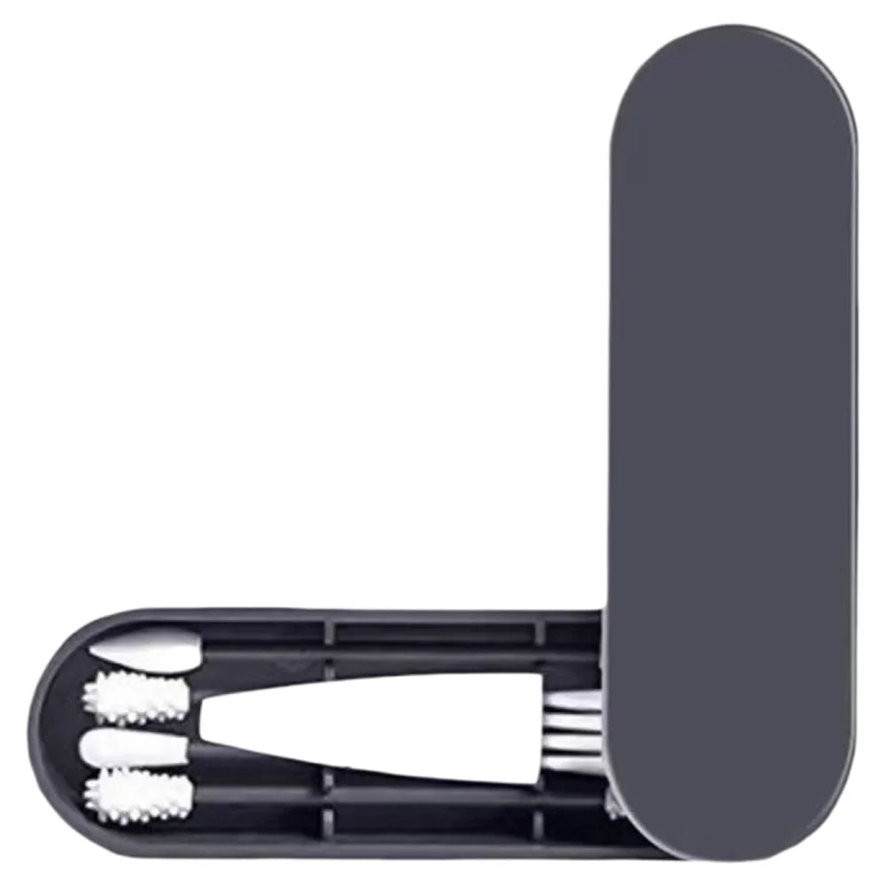 2Pcs Silicone Reusable Cotton Swab Earpick Kit With Box Portable Double Headed Soft Makeup Swab Ear Cleaning Set