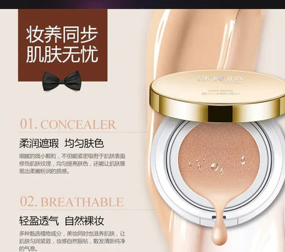 BIOAQUA Air Cushion BB Cream Natural Brighten Concealer Moisturizer Foundation Face Makeup Facial Base Perfect Cover Cosmetics