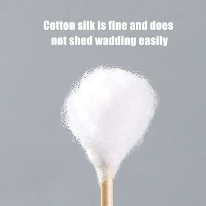 Disposable Cotton 500PCSSwab Box With Double End Round Head For Makeup And Makeup Removal Daily Cleaning Pet Care Multi-purpose