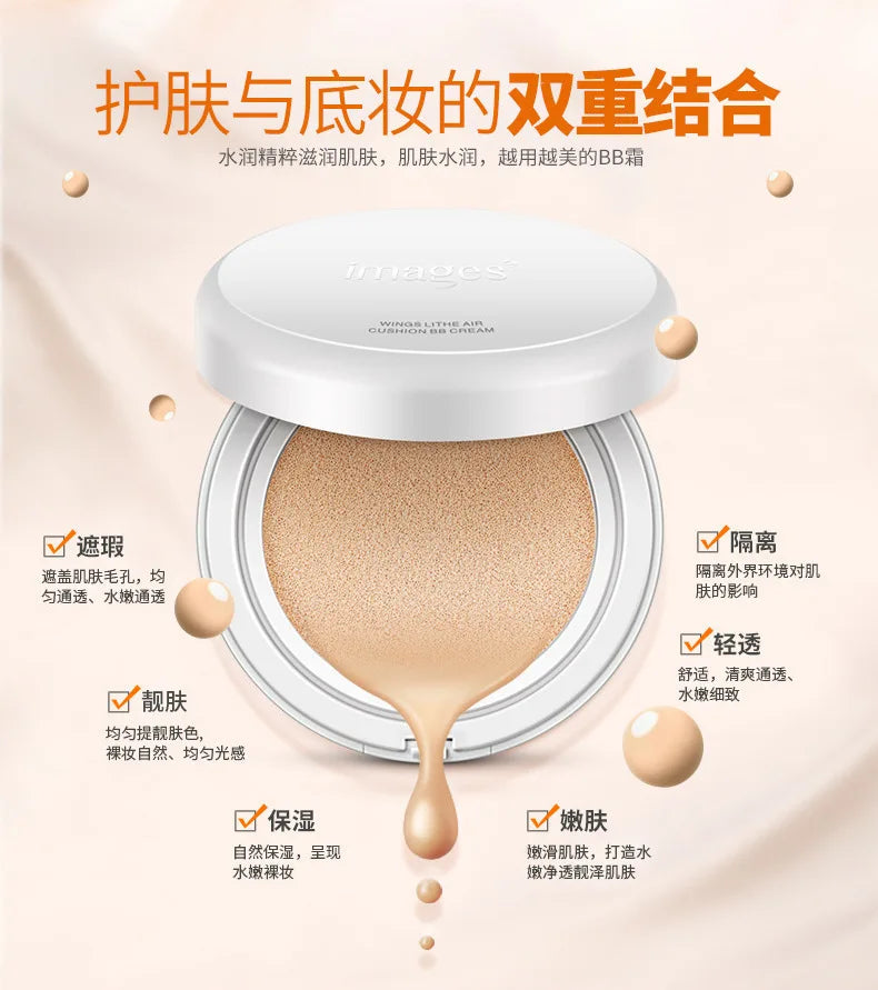 BIOAQUA Air Cushion BB Cream Isolation BB Nude Concealer Oil Control Moisturizing Liquid Foundation CC Cream IMAGES