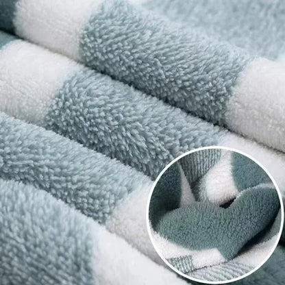-Coral fleece towels, bath towels, thickened face towels, household absorbent quick drying, soft and lint free