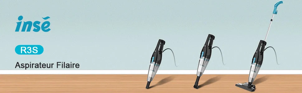 INSE R3S/R6X Corded Vacuum Cleaner Handheld Stick Vacuum Powerful 3 in1 Lightweight Vacuum Cleaners for Home Hard Floor Pet Hair