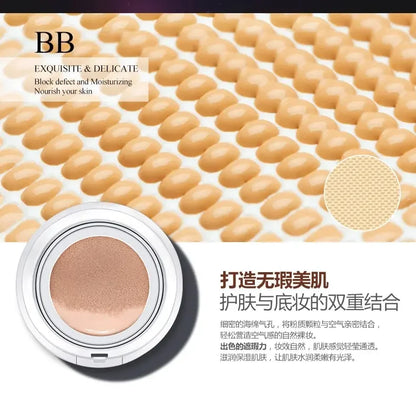 BIOAQUA Air Cushion BB Cream Natural Brighten Concealer Moisturizer Foundation Face Makeup Facial Base Perfect Cover Cosmetics