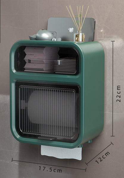 Perforated Free Wall Mounted Tissue Box In Toilet Household Waterproof