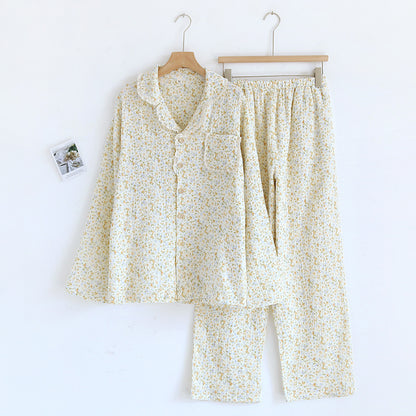 Sweet Style Home Wear Cardigan Casual Long Sleeve Plus Size Women's Suit