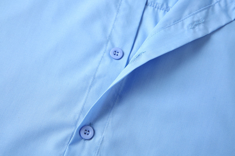 Teenage Men's Stand-up Collar Shirt