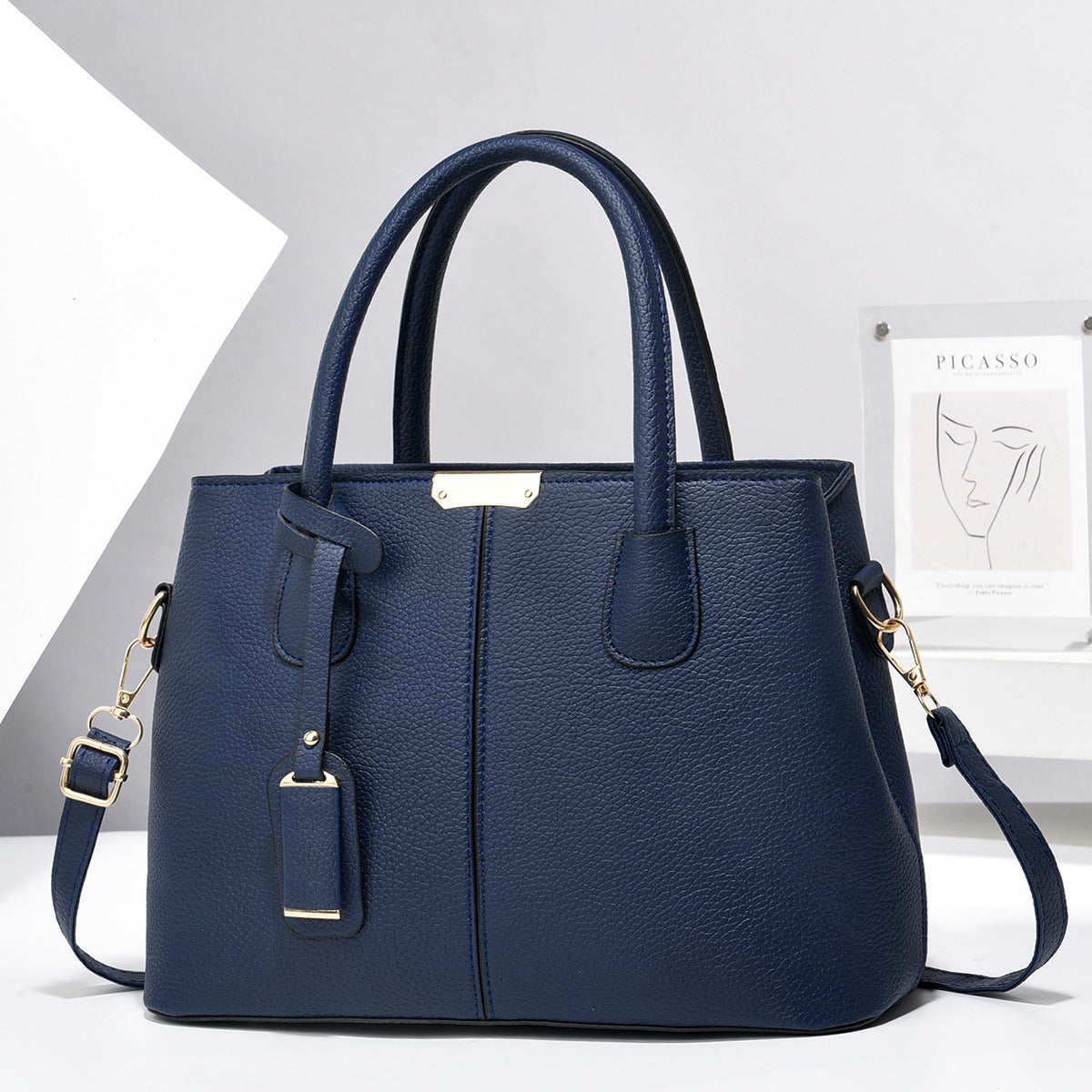 Stylish Women PU Leather Tote Bags - Large Capacity Handbags