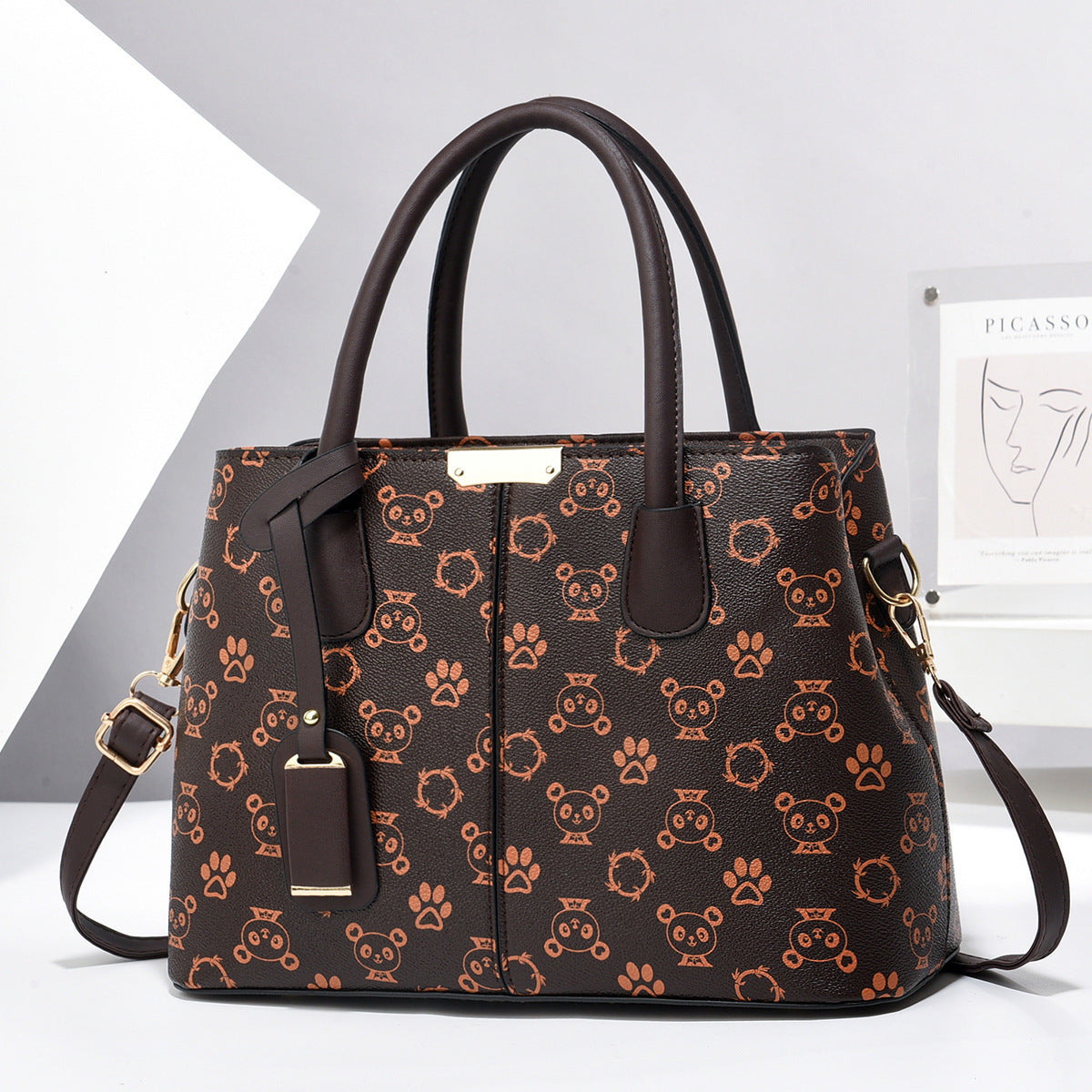 Stylish Women PU Leather Tote Bags - Large Capacity Handbags