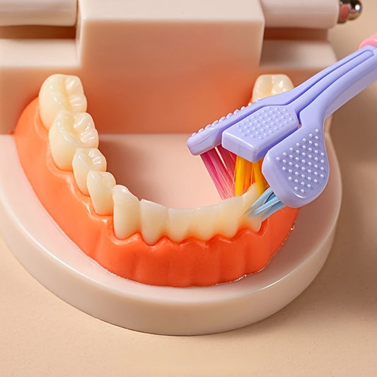 1pc Threesided Soft Bristle Toothbrush, Bristle Travel Toothbrush For Adult, Soft Bristle Toothbrush, Complete Teeth And Gum-Care Great Bristles Clean Each Tooth Soft And Gentle Toothbrush