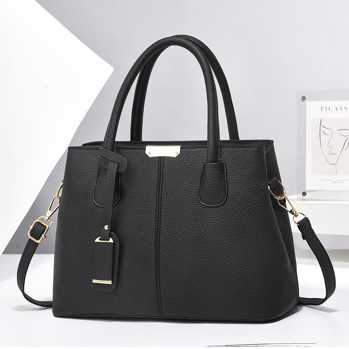 Stylish Women PU Leather Tote Bags - Large Capacity Handbags