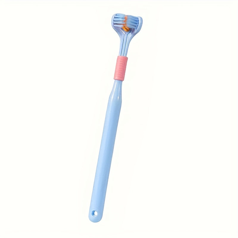 1pc Threesided Soft Bristle Toothbrush, Bristle Travel Toothbrush For Adult, Soft Bristle Toothbrush, Complete Teeth And Gum-Care Great Bristles Clean Each Tooth Soft And Gentle Toothbrush