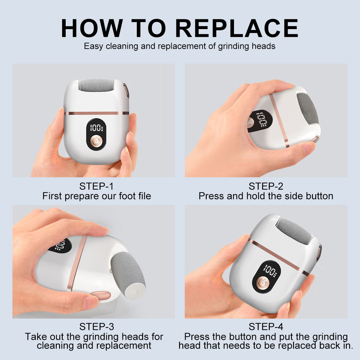 New Electric Callus Remover For Feet, Portable Rechargeable Foot Repair And Grinding Device With Digital Display, Heel Polisher File For Men Women Dry Callus Dead Skin