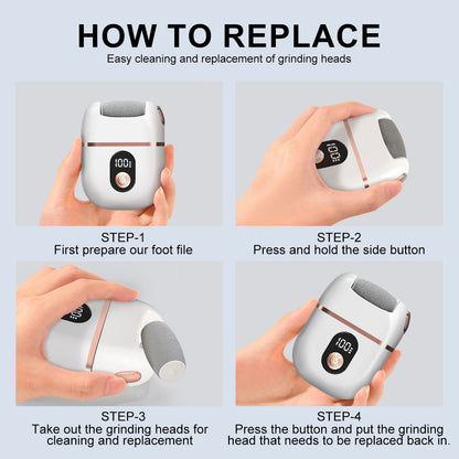 New Electric Callus Remover For Feet, Portable Rechargeable Foot Repair And Grinding Device With Digital Display, Heel Polisher File For Men Women Dry Callus Dead Skin