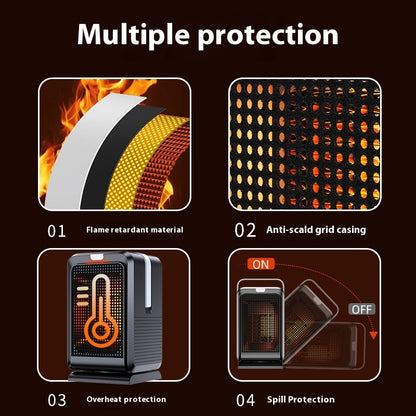 Compact Portable Home Heater with PTC Heating for Efficiency