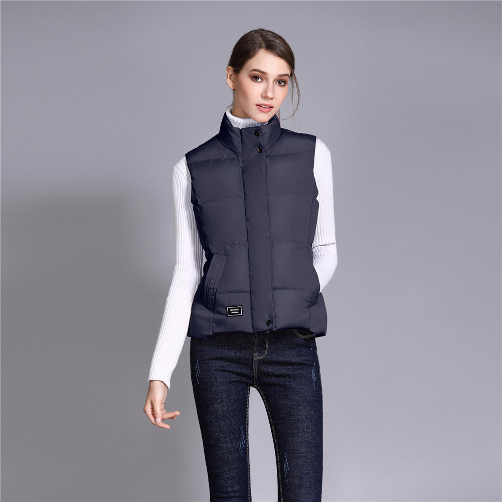 Autumn And Winter Solid Color Cotton Vest Women's Korean Style