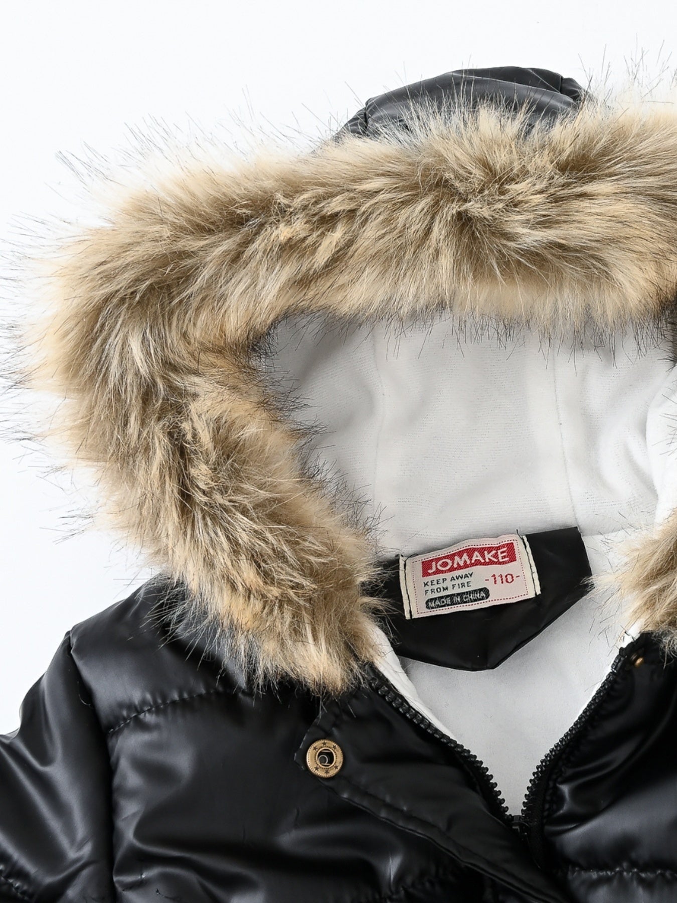 Children's Winter New Style Thickened Glossy Hooded Jacket for Boys and Girls, Mid-Length