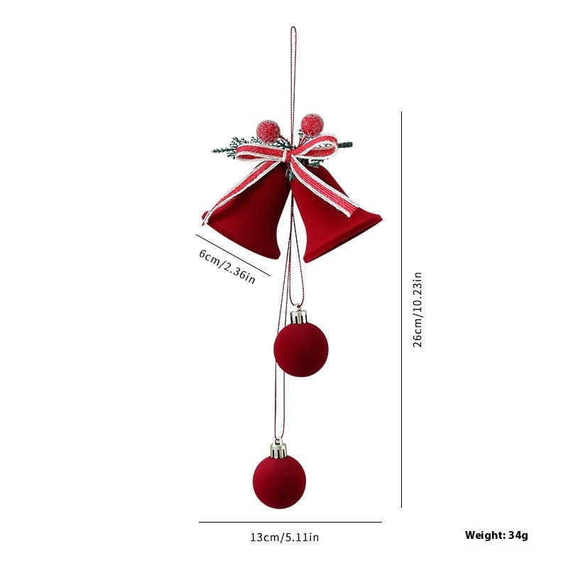 Exquisite Christmas Shop Windows Tree Hanging Decorations Ornaments Festival Party Atmosphere Decoration Props Christmas Bells