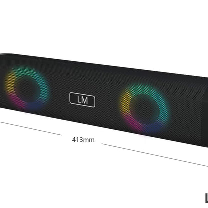 Wireless Bluetooth Private Speaker Long Sound Heater USB Card TWS Couplet Color Light