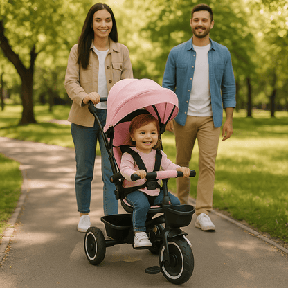 Foryourlittleone 6 in 1 Trike V3 - Pink (9 months - 5 years)